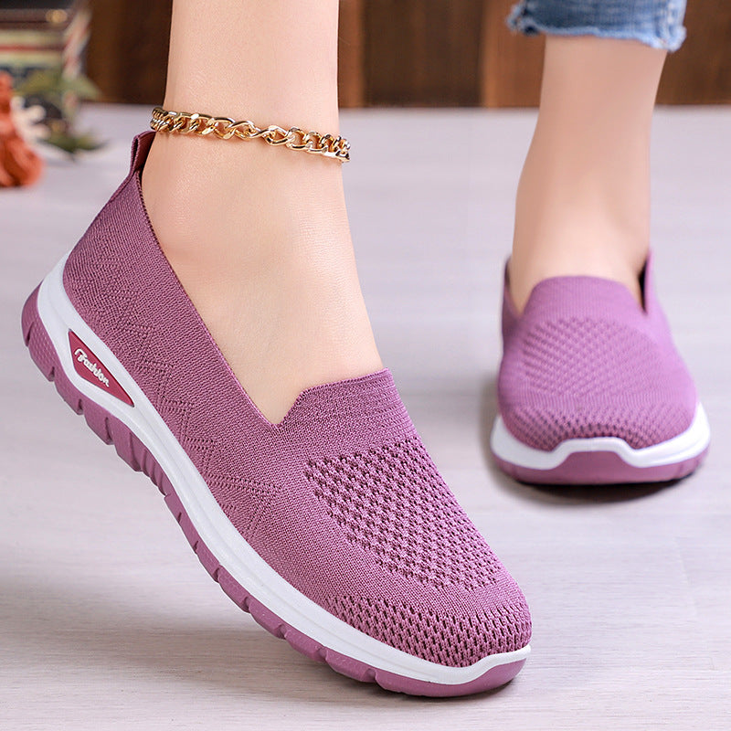 Damen nan nahtloser Strick-Slip-On mit gepolstertem Memory-Fußbett und flexibler Profillaufsohle Drune