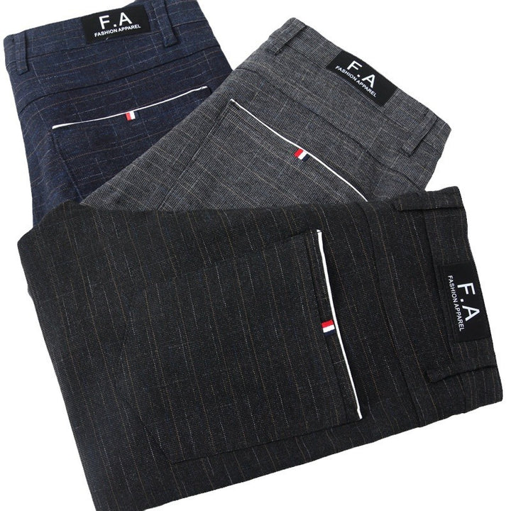 Herren moderne Chinohose mit elastischem Bund und seitlichen Taschen Drune
