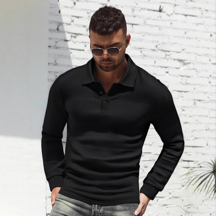Herren Langarm Poloshirt Drune
