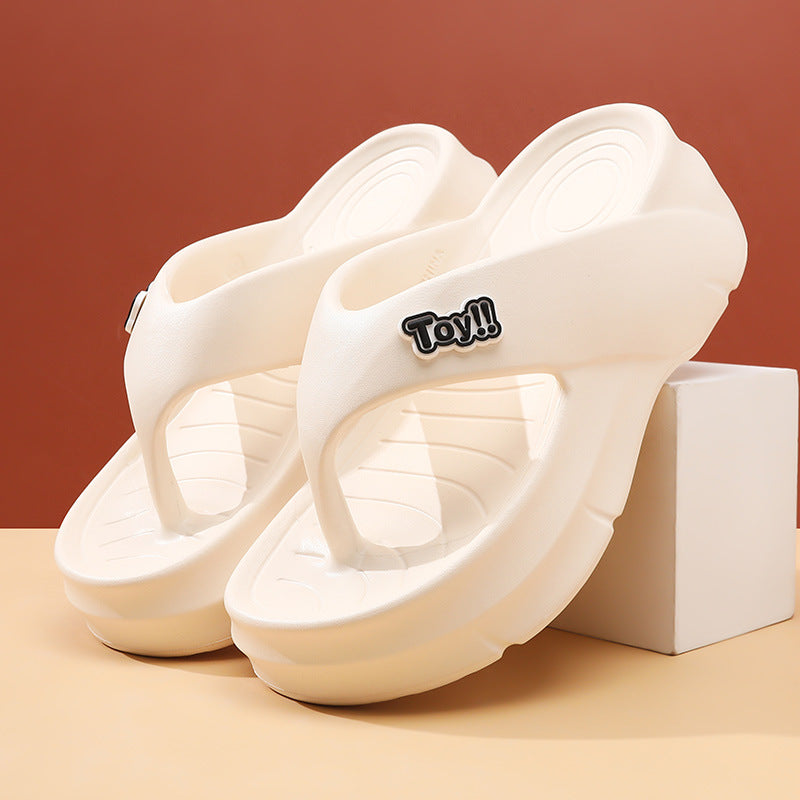 Femme Leichte Flip-Flop Sandalen mit Gepolstertem Fußgewölbe Drune