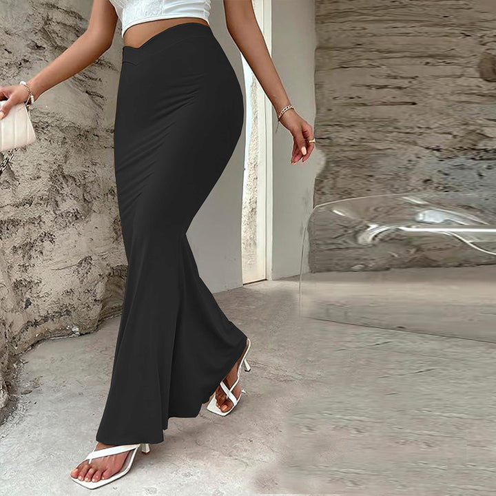 Damen Fishtail-Rock mit hohem Bund und figurbetontem Schnitt Drune