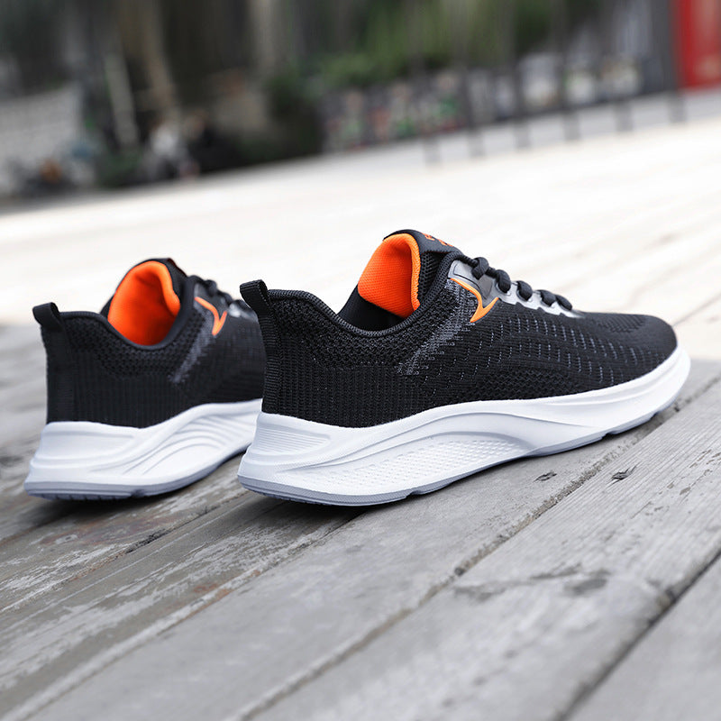 Damen nan nahtloser Strick-Walkingschuh mit atmungsaktivem Maschenoberteil, ergonomischer Wellendämpfung und verstärkter Fersenlasche Drune