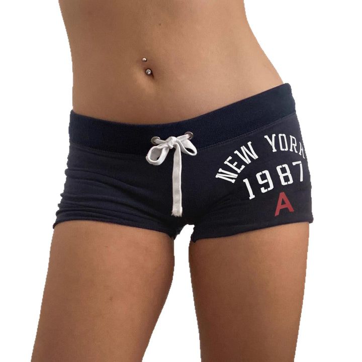 Damen Sportliche Badeshorts mit hohem Bund und verstellbarem Kordelzug Drune