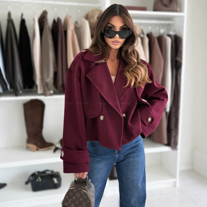 Damen Oversized Blazer mit doppelter Knopfreihe Drune