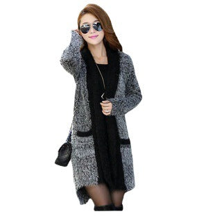 Damen Flauschiger Cardigan mit praktischen Taschen und lässigem Design Drune