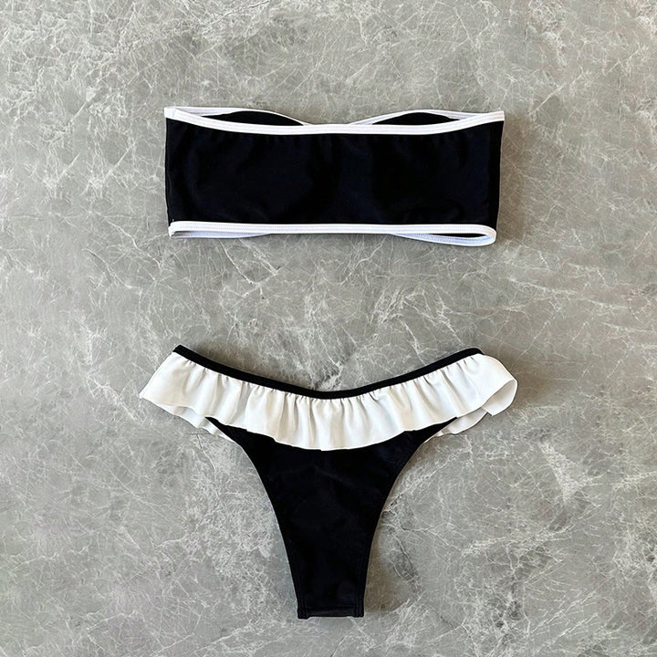 Damen Bandeau-Bikini mit Rüschendetails Drune