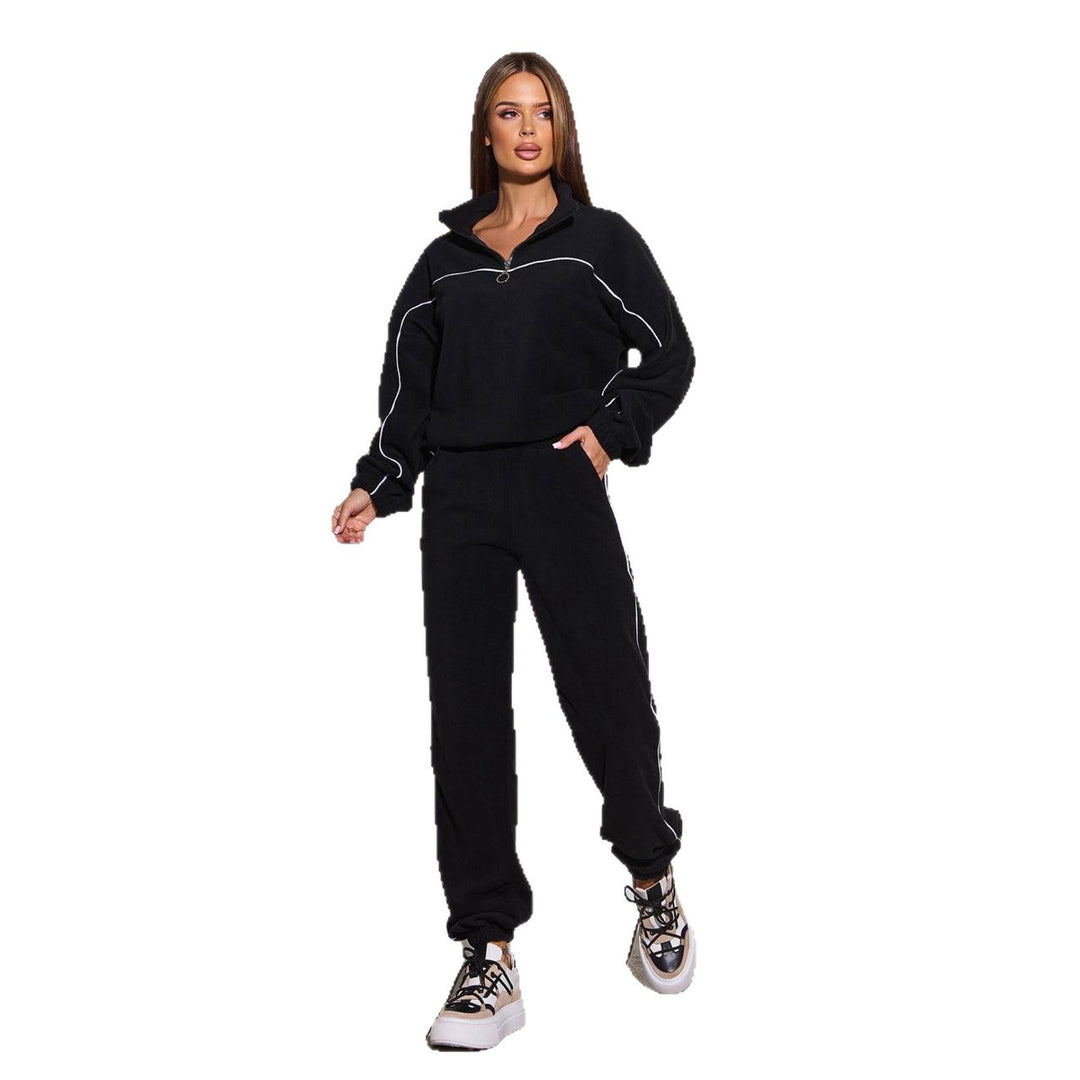 Damen Kuscheliges Fleece-Outfit mit Reißverschluss Drune