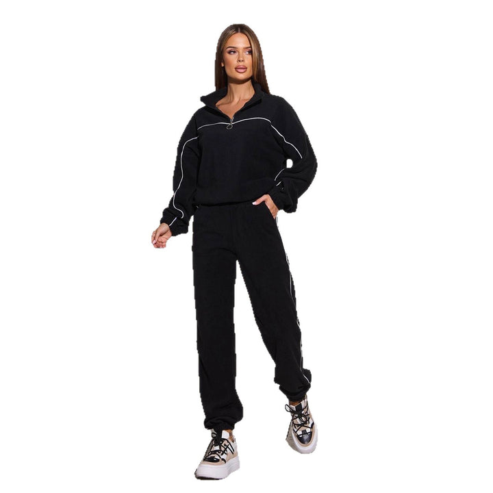 Damen Kuscheliges Fleece-Outfit mit Reißverschluss Drune