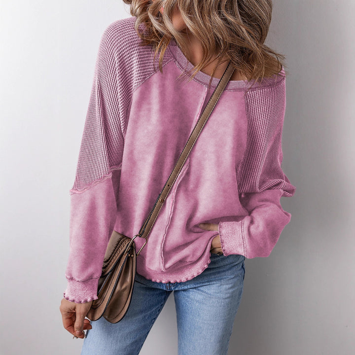 Damen lässiger Oversized-Pullover mit strukturiertem Material und weitem Schnitt Drune