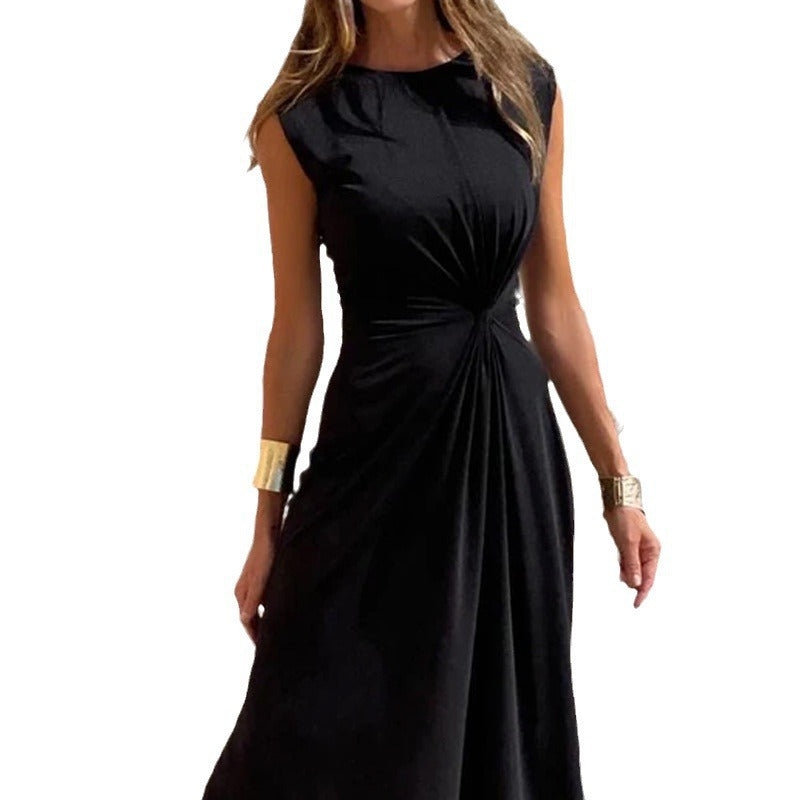 Damen Maxikleid mit elegantem Knoten-Detail und fließendem Schnitt Drune