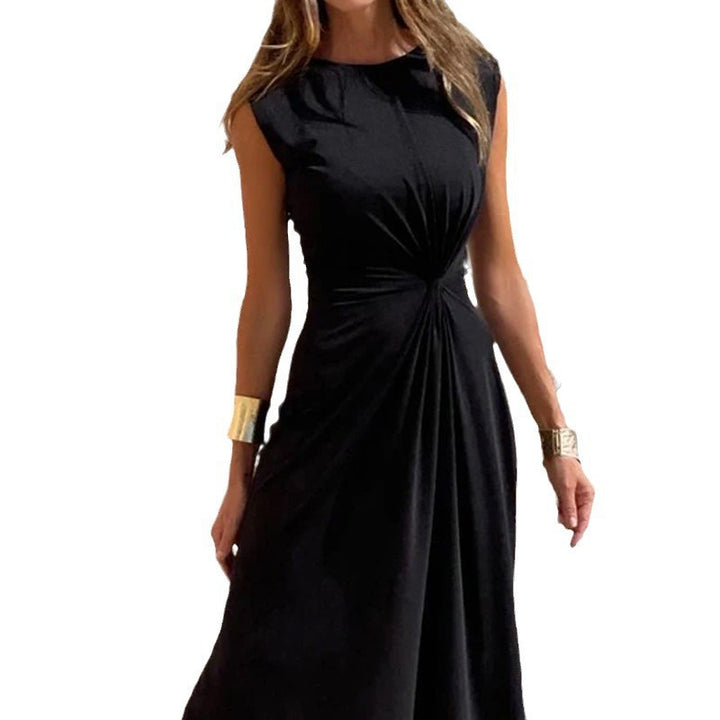 Damen Maxikleid mit elegantem Knoten-Detail und fließendem Schnitt Drune