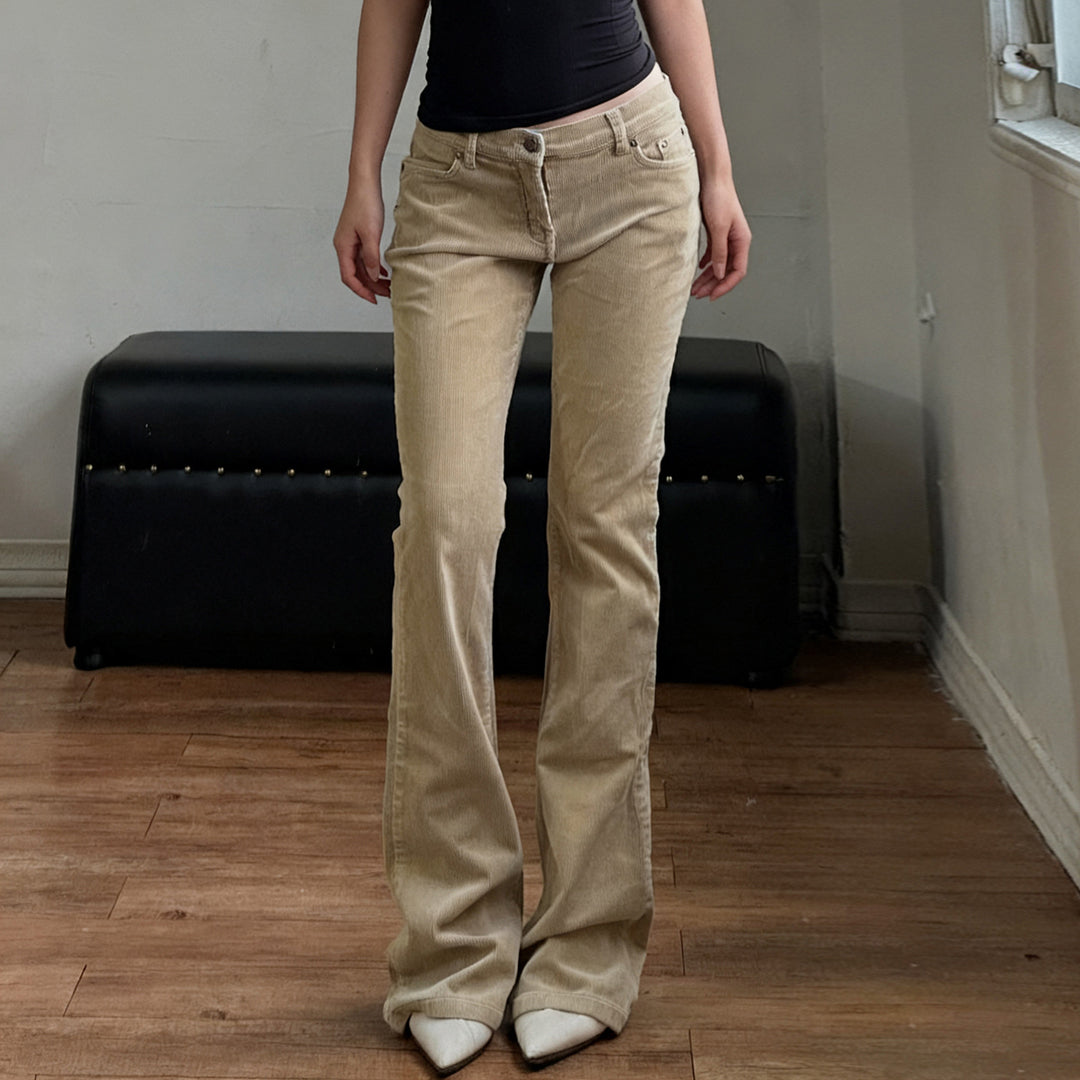 Damen Flared Jeans mit klassischem High-Waist-Schnitt und modischen Details Drune