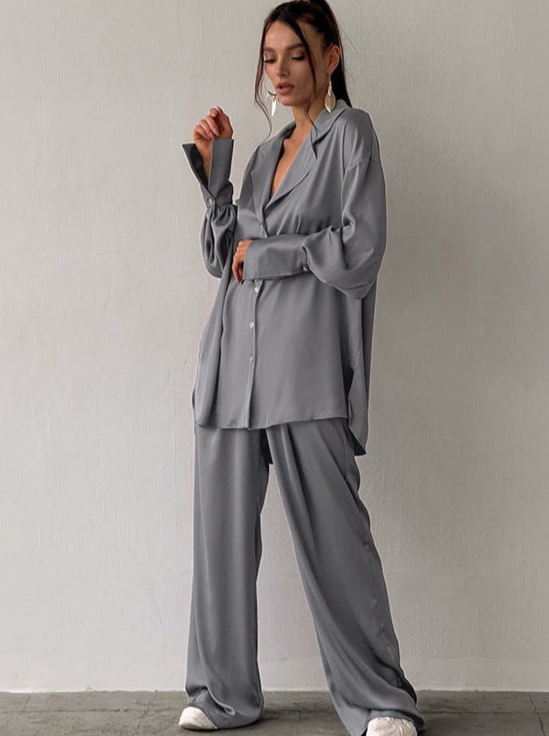 Drune | Damen Loungewear Satz mit Weiter Geschnittener Hose
