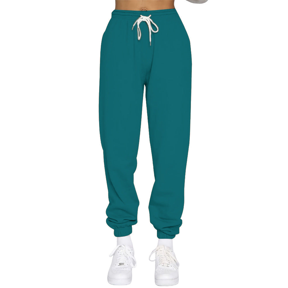 Damen Komfortable Jogginghose mit verstellbarem Bund und elastischen Bündchen Drune