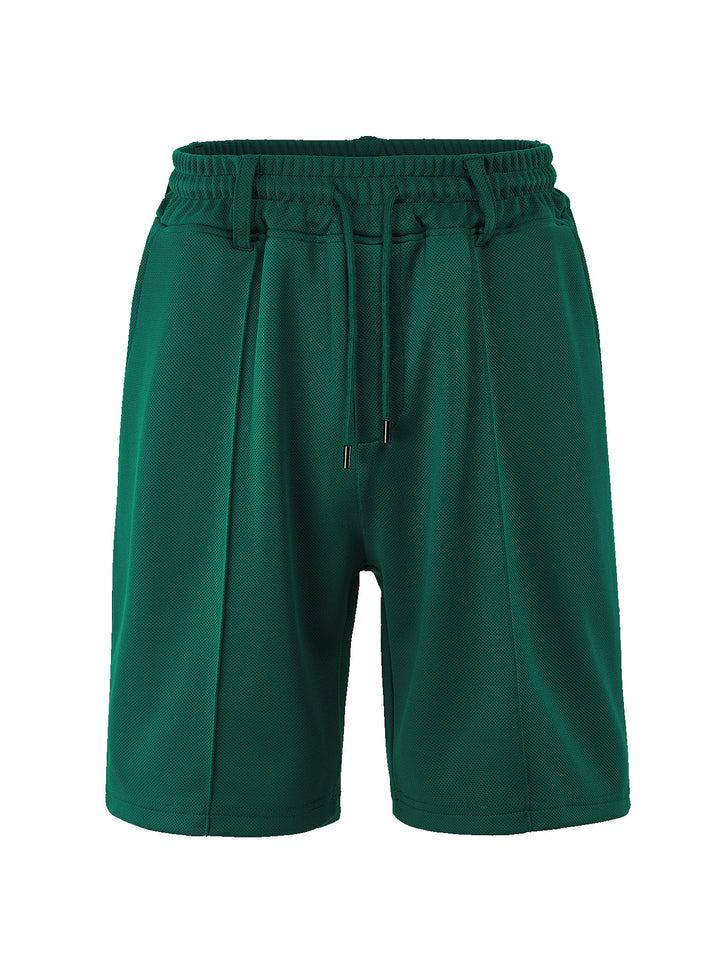 Herren nan knielange Sportshorts mit Netzstruktur, elastischem Tunnelzug und Gürtelschlaufen Drune