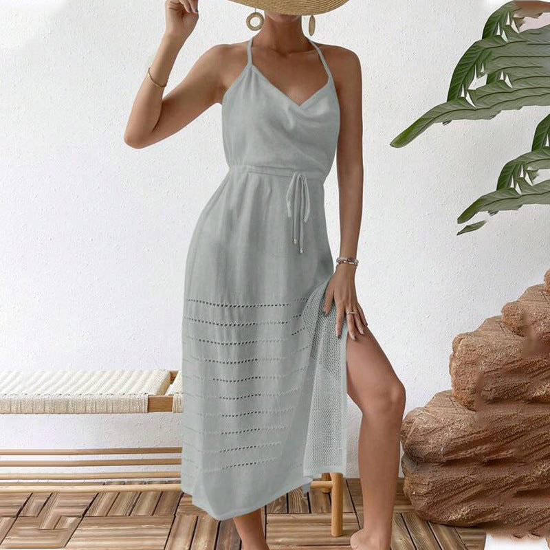 Damen luftiges Strandkleid mit verstellbarem Träger Drune