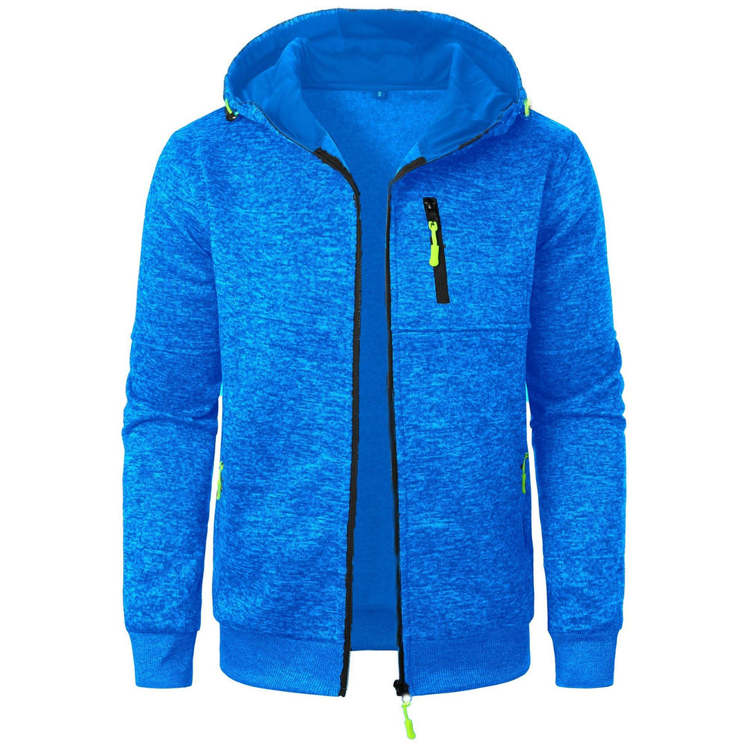 Drune | Herren Gemusterte Zip Kapuzenpulli