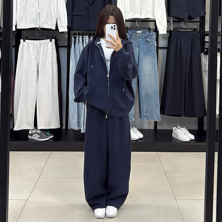 Damen bequemer und stylischer Kapuzenset Drune