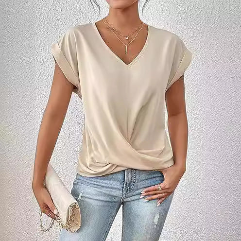 Drune Damen-T-Shirt – Unregelmäßiger Schnitt
