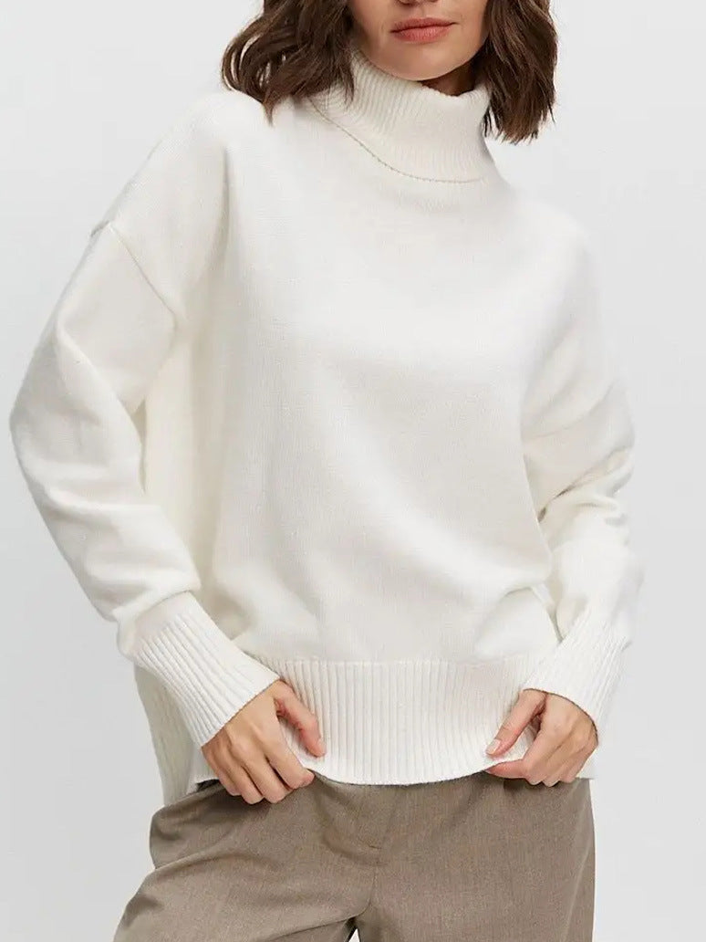Damen kuscheliger Rollkragenpullover mit oversized Passform Drune