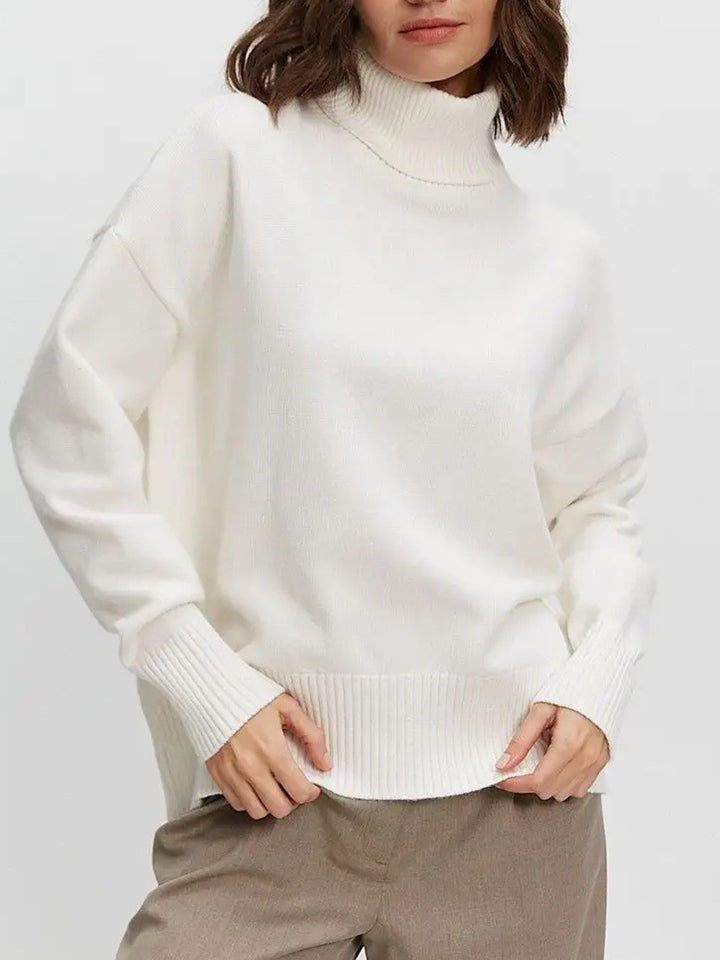 Damen kuscheliger Rollkragenpullover mit oversized Passform Drune