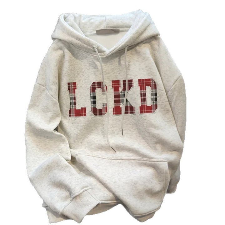 Damen Kapuzenpullover mit trendigem Schriftzug Drune