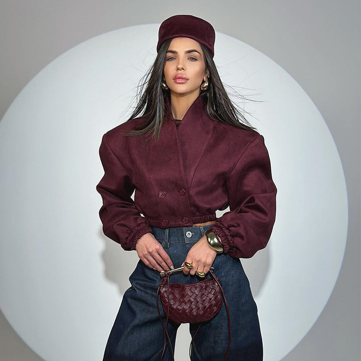 Damen Modische Boucléjacke Drune