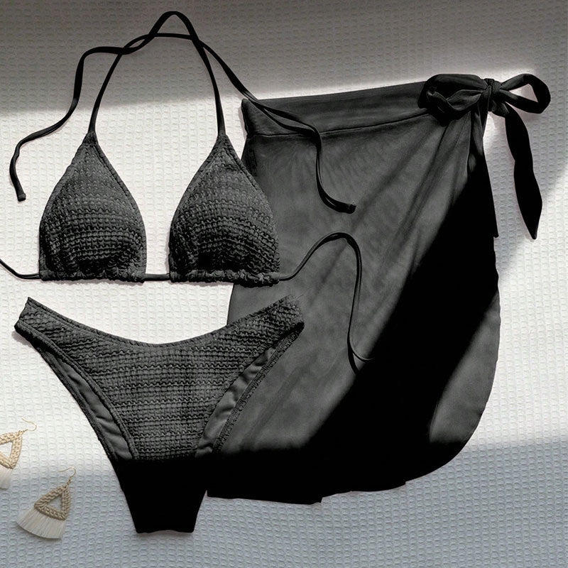 Damen wunderbares Bikini-Set mit elegantem Wickelrock Drune