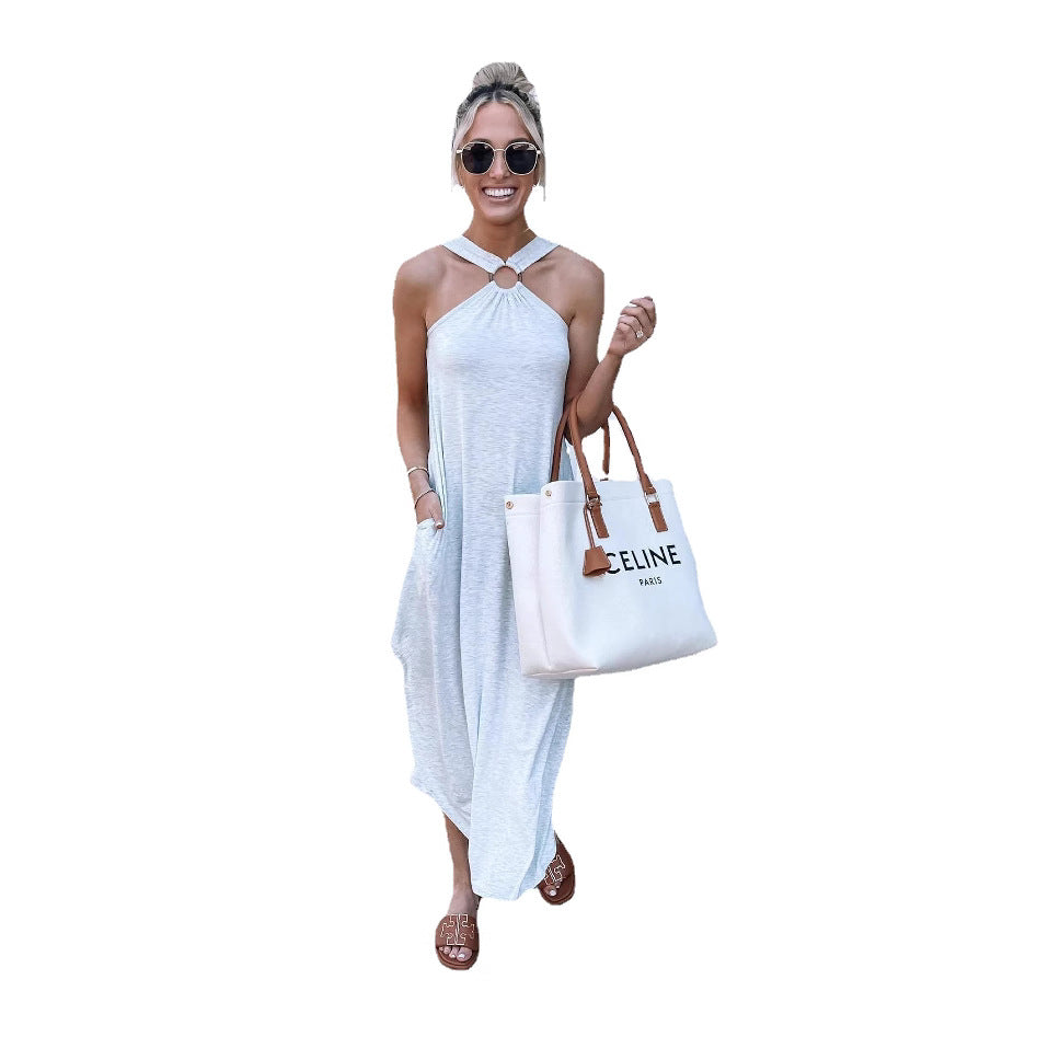 Damen Maxikleid mit multifunktionalem Halter Drune