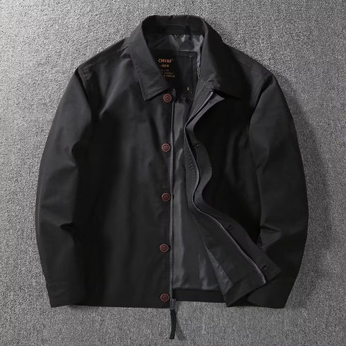 Herren leichte Übergangsjacke mit praktischen Druckknöpfen und verstellbarem Bund Drune