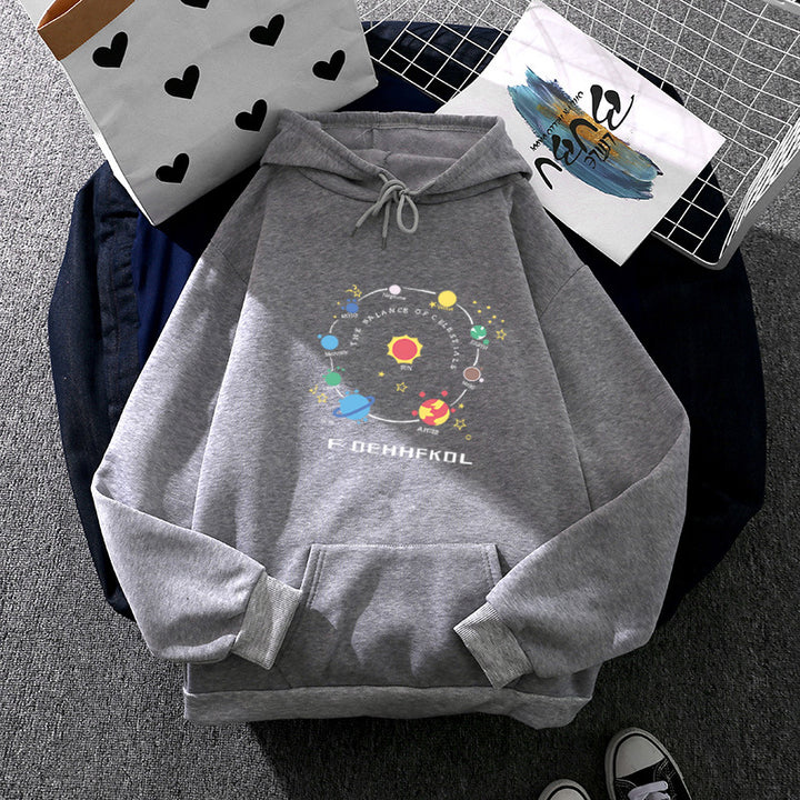 Damen Hoodie mit einzigartigem Weltraummotiv Drune