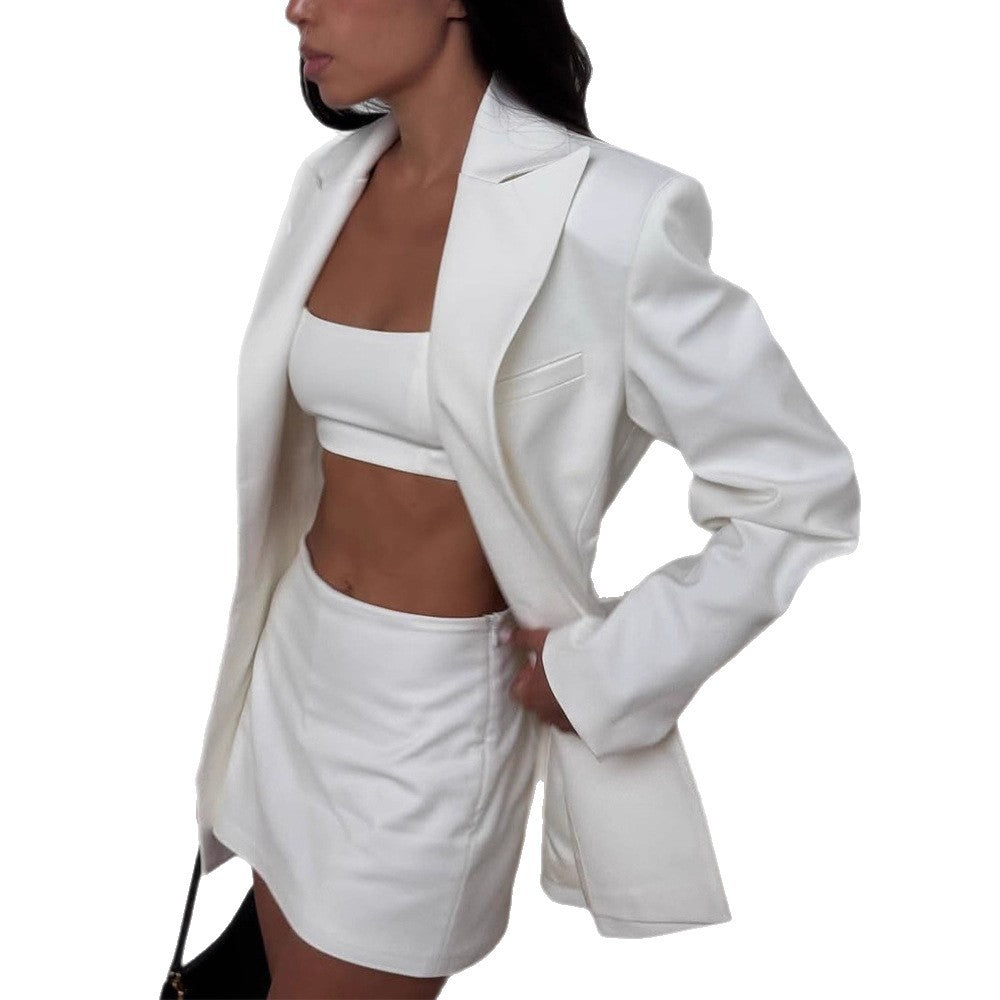 Damen Eleganter Blazer mit tailliertem Schnitt Drune