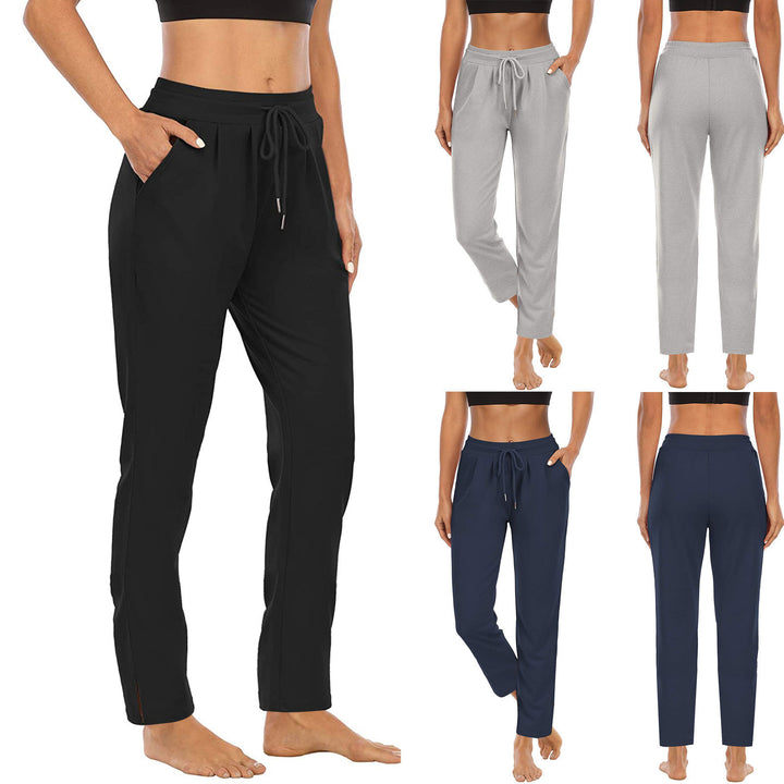 Damen nan lässige Jogginghose mit hoher Taille, Kordelzug und praktischen Seitentaschen Drune