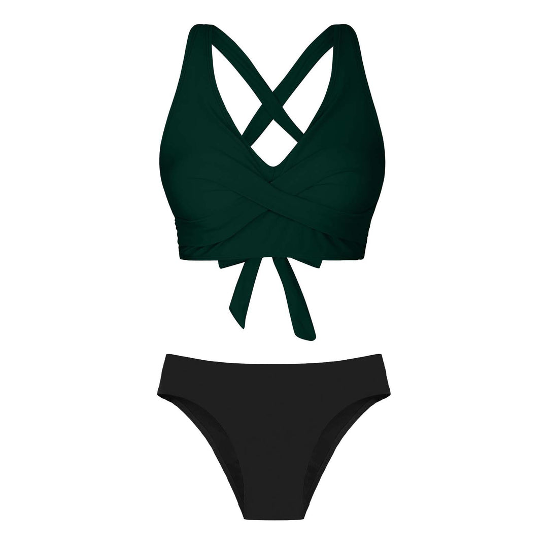 Damen Zweiteiliger Badeanzug mit floralem Design Drune