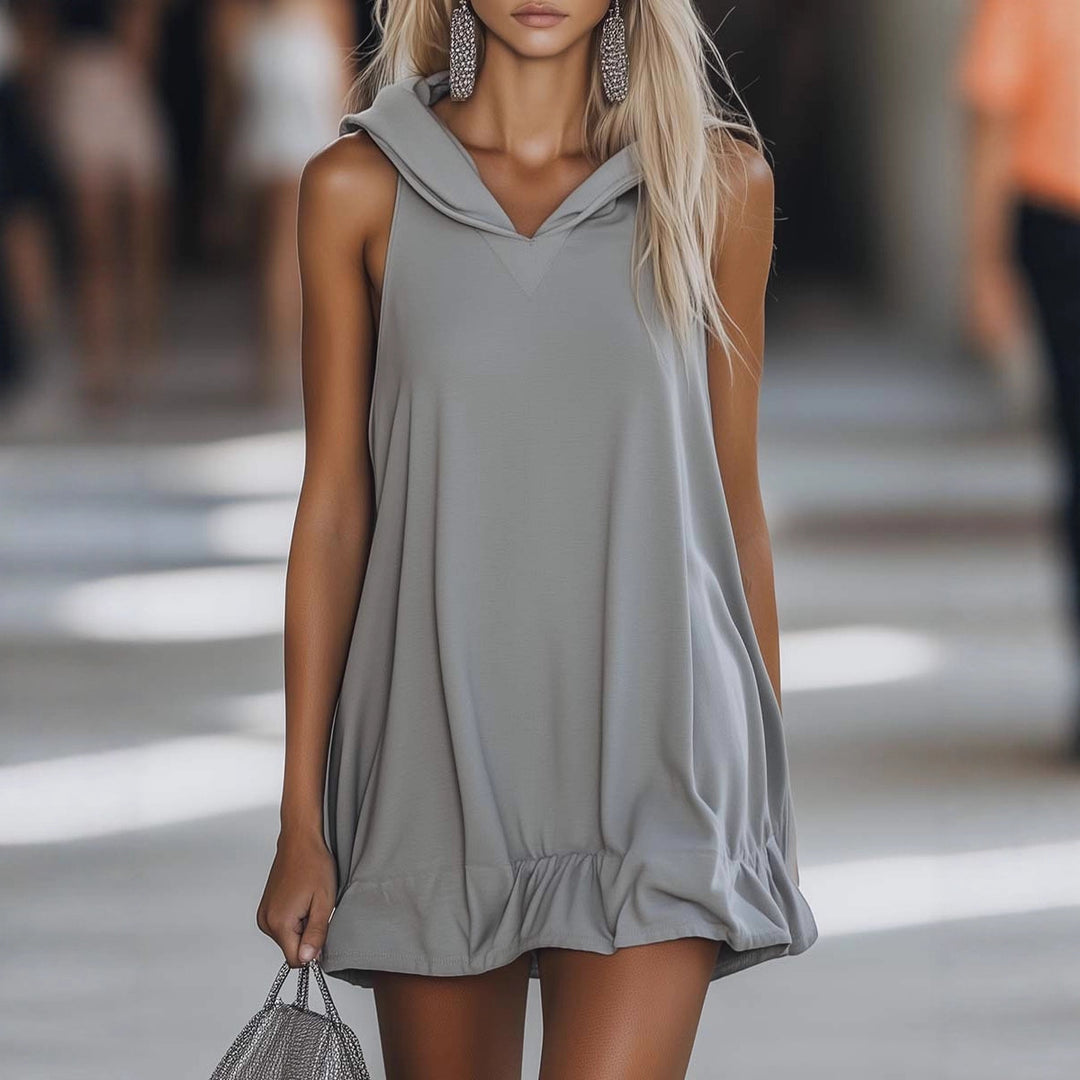 Damen Kapuzenkleid Drune