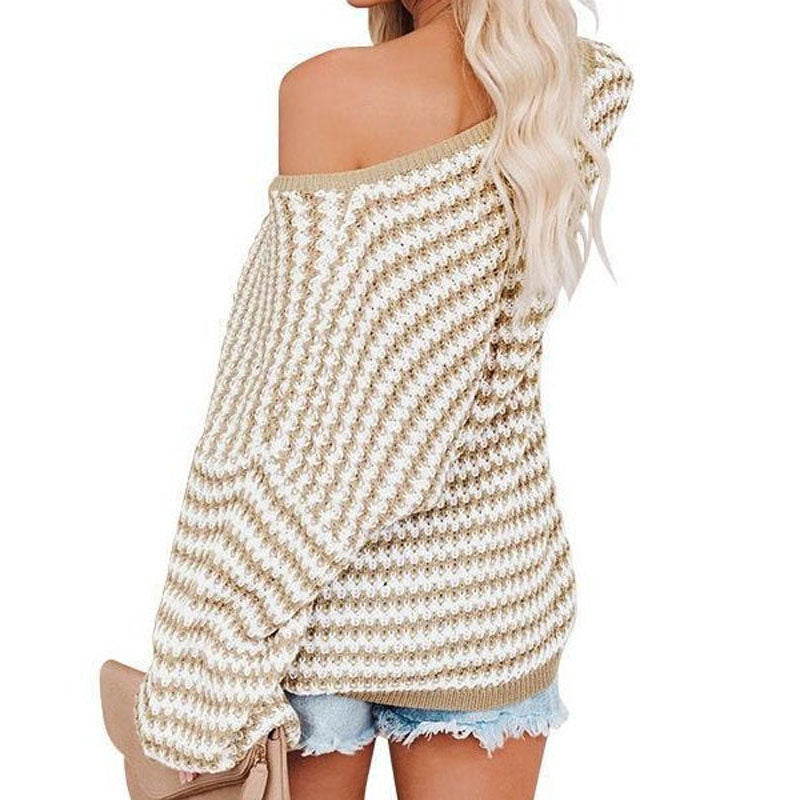 Drune | Gestreifter Strickpullover mit Lässigem Look