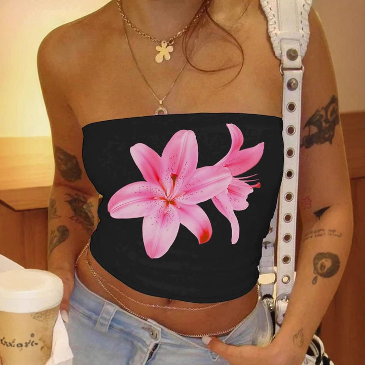 Damen Bandeau-Top mit elastischem Material und figurbetontem Schnitt Drune
