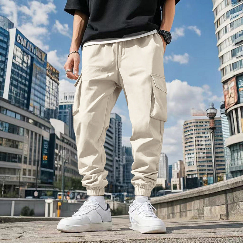 Herren Cargo-Hose mit praktischen Seitentaschen und elastischem Bund Drune