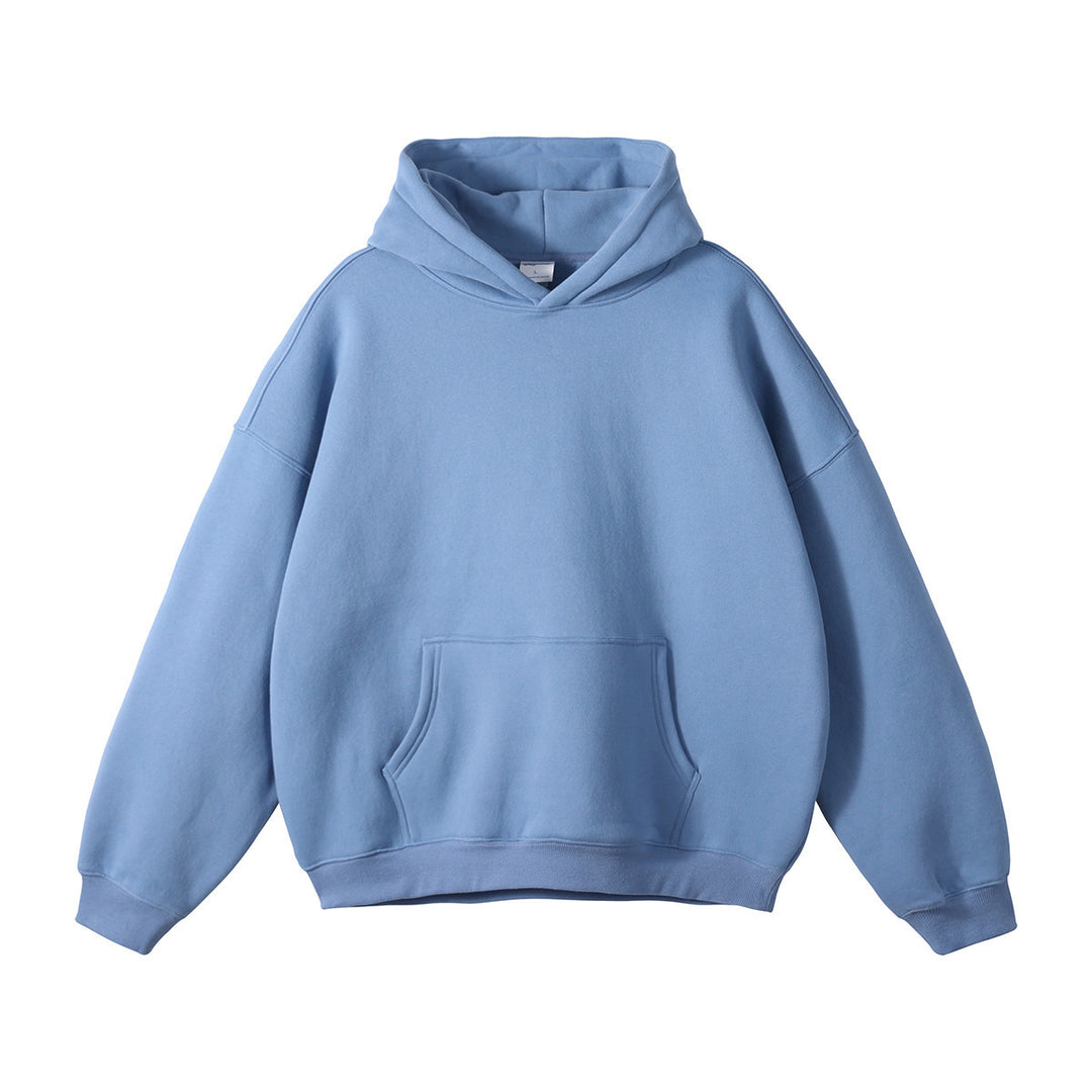 Unisex weit geschnittener Kapuzenpullover aus Bio-Baumwolle mit Kängurutasche Drune