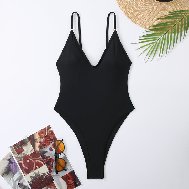 Damen Designer Badeanzug mit elegantem V-Ausschnitt Drune