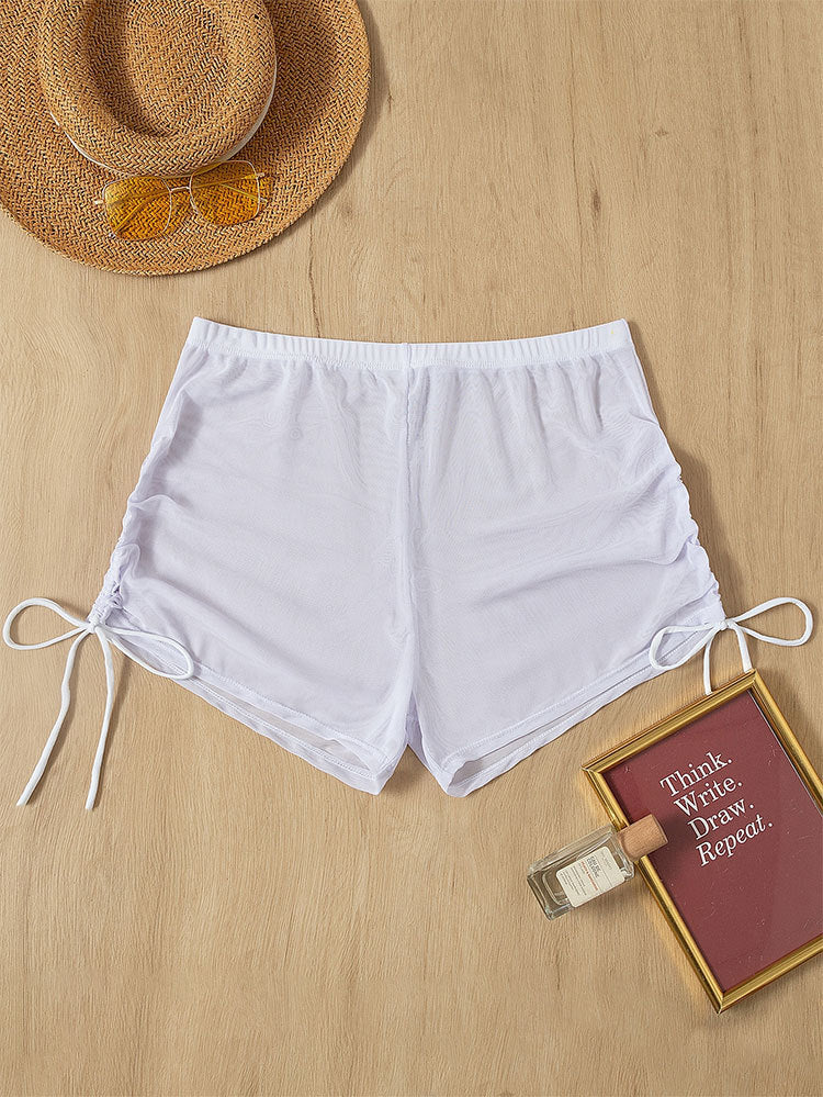 Damen Bequeme Badeshorts mit Rüschendetails Drune