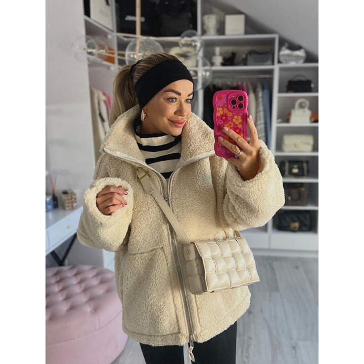 Damen kuschelige Fleecejacke Drune