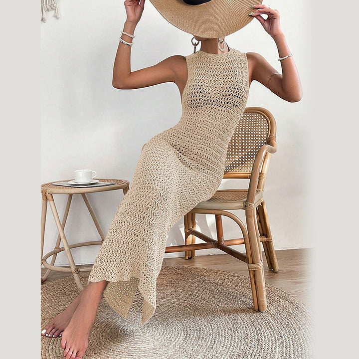 Damen langes Häkelkleid Drune