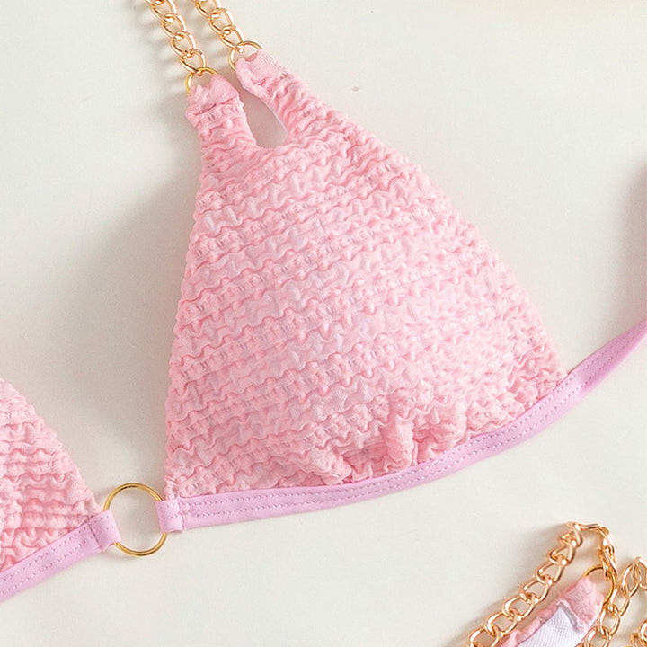 Damen Triangel-Bikini mit Kettenakzenten und raffiniertem Design Drune