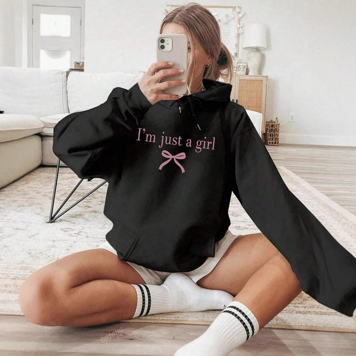 Damen Kapuzenpullover mit modernem Spruch und klassischem Schnitt Drune