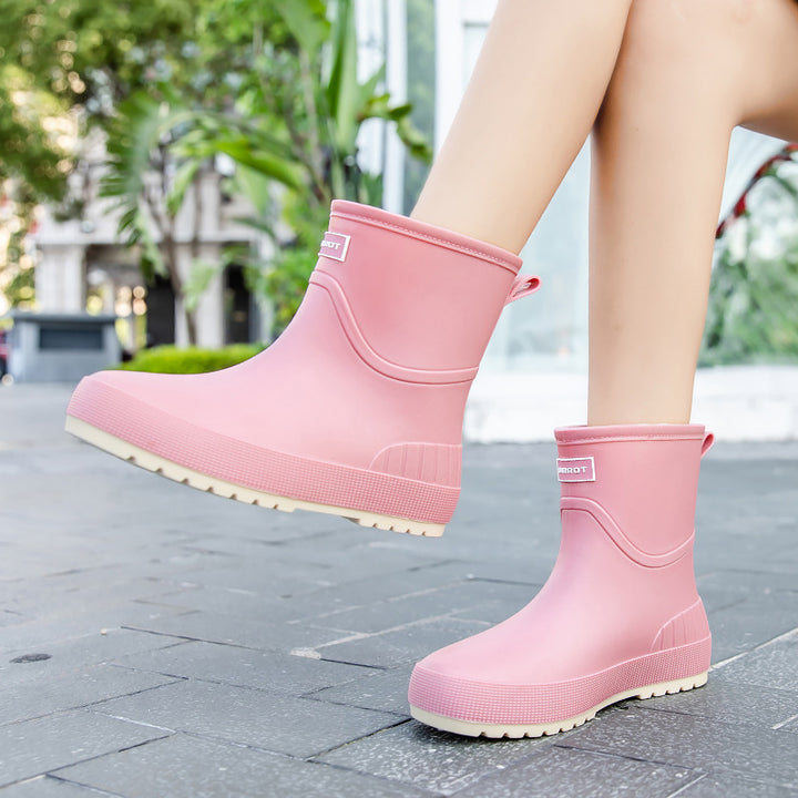 Damen modische Gummistiefel mit rutschfester Sohle und Komfort-Innenausstattung Drune
