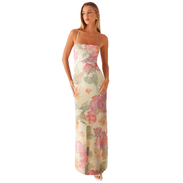Damen Maxikleid mit floralem Muster Drune