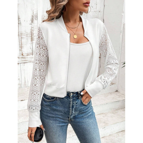 Damen Freizeitjacke mit stilvollen Spitzeinsätzen Drune