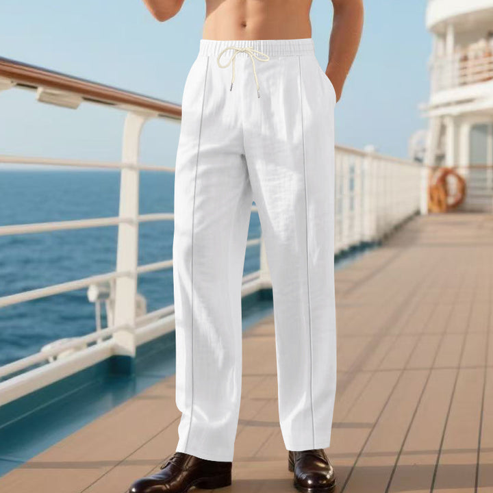 Herren elegante Reisehose mit verstellbarem Kordelzug und atmungsaktivem Stoff Drune