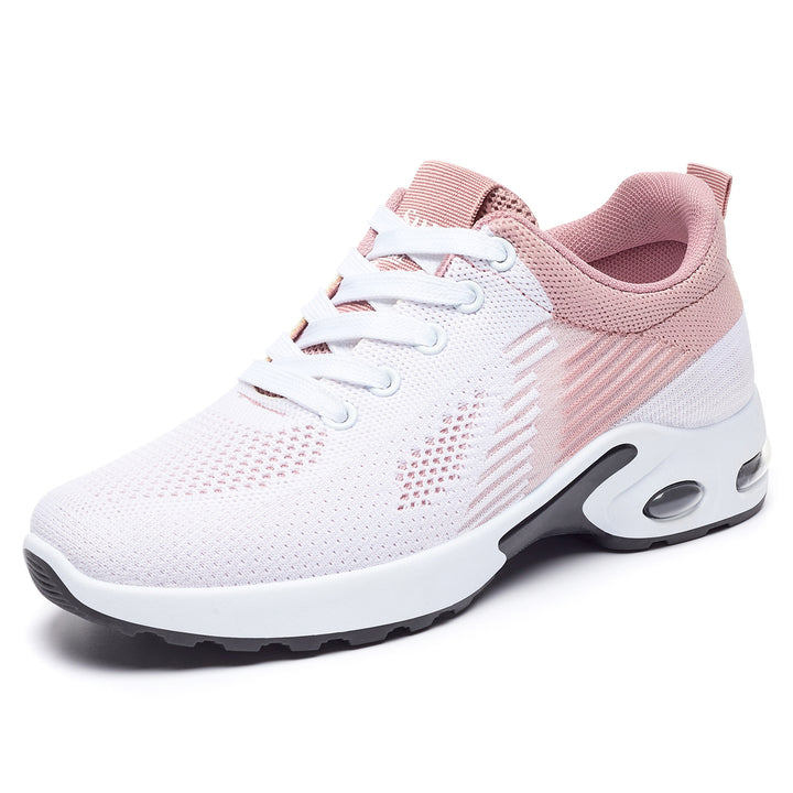 Damen nan atmungsaktive Strick-Sneaker mit Luftpolstersohle und gepolstertem Knöchelabschluss Drune